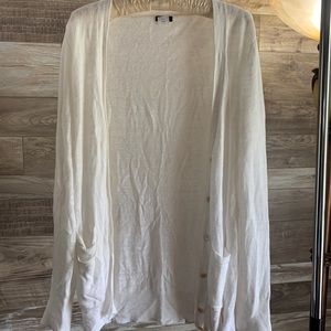 White oversized cardigan